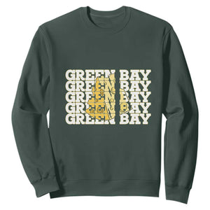 Green Bay Football Fan Cheese Lover Sweatshirt Supporter Gift Idea TS12 Dark Forest Green Print Your Wear