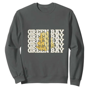 Green Bay Football Fan Cheese Lover Sweatshirt Supporter Gift Idea TS12 Dark Heather Print Your Wear
