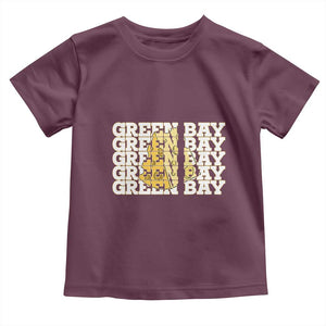 Green Bay Football Fan Cheese Lover Toddler T Shirt Supporter Gift Idea TS12 Maroon Print Your Wear