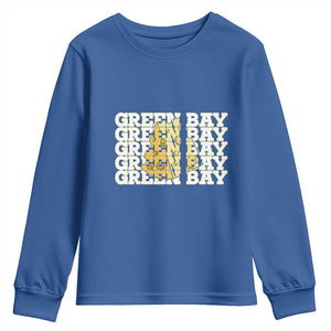 Green Bay Football Fan Cheese Lover Youth Sweatshirt Supporter Gift Idea TS12 Royal Blue Print Your Wear