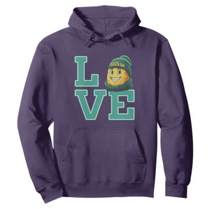 Green Bay Cheesehead Hoodie Football Fan Supporter Gift Idea TS12 Purple Print Your Wear