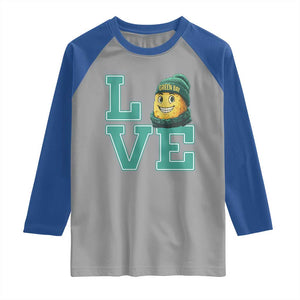 Green Bay Cheesehead Raglan Shirt Football Fan Supporter Gift Idea TS12 Sport Gray Royal Print Your Wear