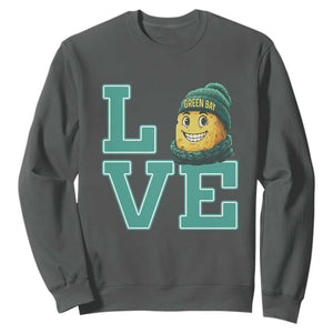 Green Bay Cheesehead Sweatshirt Football Fan Supporter Gift Idea TS12 Dark Heather Print Your Wear