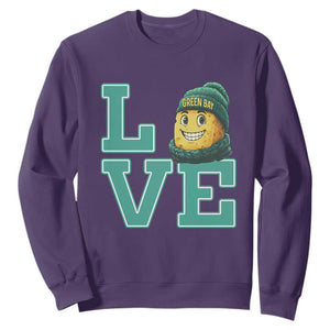 Green Bay Cheesehead Sweatshirt Football Fan Supporter Gift Idea TS12 Purple Print Your Wear