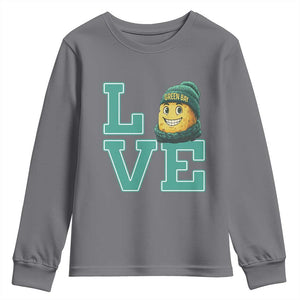 Green Bay Cheesehead Youth Sweatshirt Football Fan Supporter Gift Idea TS12 Charcoal Print Your Wear