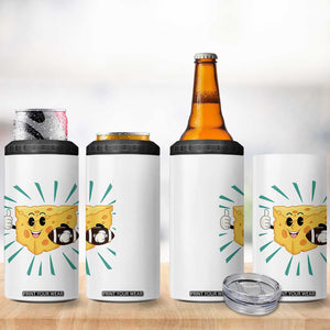 Funny Cheese Head Football Player Sports Gift Idea 4 in 1 Can Cooler Tumbler TS12 Print Your Wear