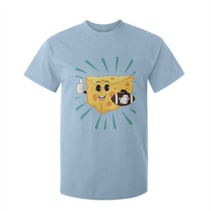 Funny Chz Head Football Player Sports Gift Idea T Shirt For Kid TS12 Light Blue Print Your Wear