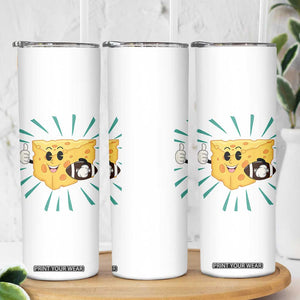 Funny Cheese Head Football Player Sports Gift Idea Skinny Tumbler TS12 Print Your Wear