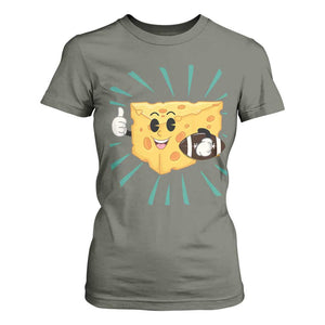 Funny Chz Head Football Player Sports Gift Idea T Shirt For Women TS12 Military Green Print Your Wear