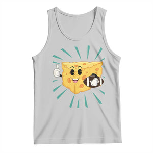 Funny Cheese Head Football Player Sports Gift Idea Tank Top TS12 Ash Print Your Wear