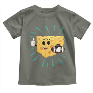 Funny Chz Head Football Player Sports Gift Idea Toddler T Shirt TS12 Military Green Print Your Wear