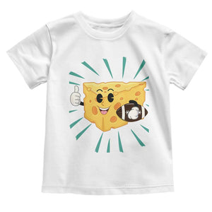 Funny Cheese Head Football Player Sports Gift Idea Toddler T Shirt TS12 White Print Your Wear
