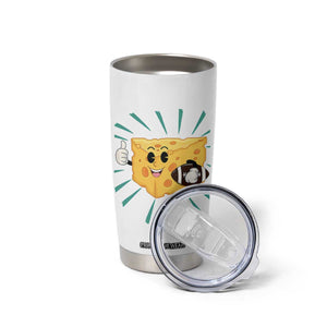 Funny Cheese Head Football Player Sports Gift Idea Tumbler Cup TS12 Print Your Wear