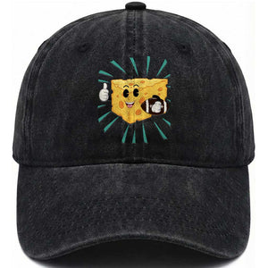 Funny Chz Head Football Player Sports Gift Idea Washed Cotton Baseball Cap TS12 Print Your Wear