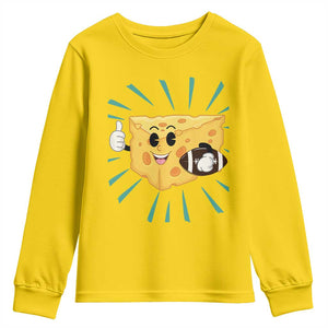 Funny Cheese Head Football Player Sports Gift Idea Youth Sweatshirt TS12 Daisy Print Your Wear