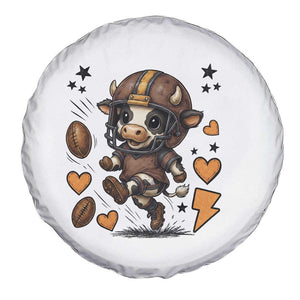 Football Lover Spare Tire Cover Cute Dairy Cow Playing Football TS12 Print Your Wear
