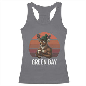 Deer Green Bay Football Racerback Tank Top Retro Vintage Style - Print Your Wear