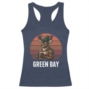 Deer Green Bay Football Racerback Tank Top Retro Vintage Style - Print Your Wear