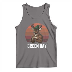 Deer Green Bay Football Tank Top Retro Vintage Style TS12 Deep Heather Print Your Wear