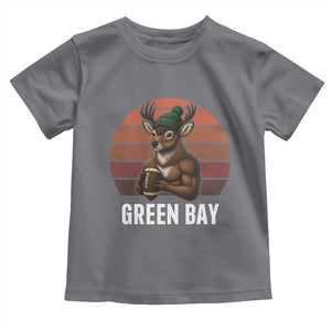 Deer Green Bay Football Toddler T Shirt Retro Vintage Style TS12 Charcoal Print Your Wear