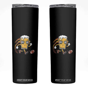 Funny Beer Mug Playing Football Skinny Tumbler Team Supporter GFF Gift TS12 Black Print Your Wear