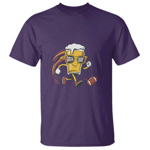 Funny Beer Mug Playing Football T Shirt Team Supporter Green Bay Gift TS12 Purple Print Your Wear