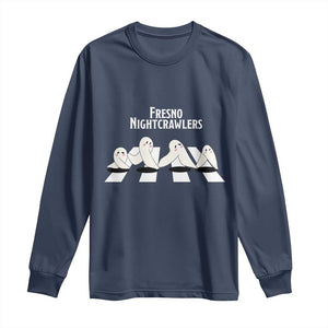 Fresno Nightcrawler Long Sleeve Shirt Folklore Gothic Horror Cryptid Gift TS12 Navy Print Your Wear