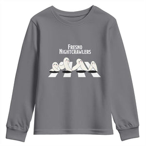 Fresno Nightcrawler Youth Sweatshirt Folklore Gothic Horror Cryptid Gift TS12 Charcoal Print Your Wear