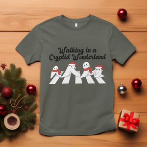 Funny Fresno Nightcrawlers Christmas Gift T Shirt Walking In A Cryptid Wonderland TS12 Military Green Print Your Wear