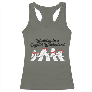 Funny Fresno Nightcrawlers Christmas Gift Racerback Tank Top Walking In A Cryptid Wonderland TS12 Military Green Print Your Wear