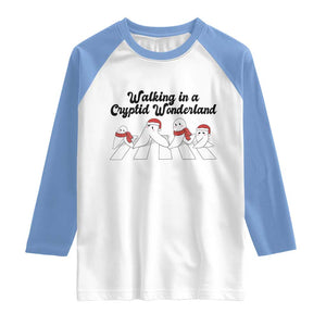 Funny Fresno Nightcrawlers Christmas Gift Raglan Shirt Walking In A Cryptid Wonderland TS12 White Carolina Blue Print Your Wear