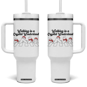 Funny Fresno Nightcrawlers Christmas Gift Tumbler With Handle Walking In A Cryptid Wonderland TS12 One Size: 40 oz White Print Your Wear