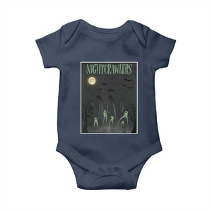 Fresno Nightcrawlers Baby Onesie Gothic Cryptid Horror Fan Gift TS12 Navy Print Your Wear