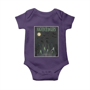 Fresno Nightcrawlers Baby Onesie Gothic Cryptid Horror Fan Gift TS12 Purple Print Your Wear