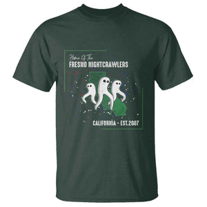 Fresno Nightcrawlers T Shirt - Home Of California Cryptid Gift Tee TS12 Dark Forest Green Print Your Wear