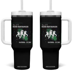 Fresno Nightcrawlers Tumbler With Handle Home Of California Cryptid Gift TS12 One Size: 40 oz Black Print Your Wear