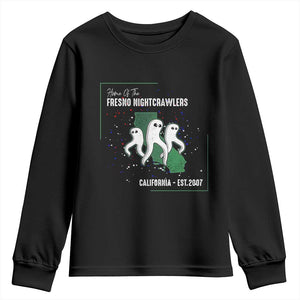 Fresno Nightcrawlers Youth Sweatshirt Home Of California Cryptid Gift TS12 Black Print Your Wear