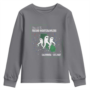 Fresno Nightcrawlers Youth Sweatshirt Home Of California Cryptid Gift TS12 Charcoal Print Your Wear