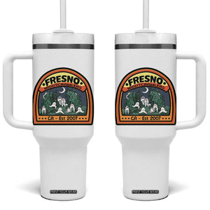 Fresno Nightcrawlers Folklore Gift Tumbler With Handle Home Of California Cryptids TS12 One Size: 40 oz White Print Your Wear