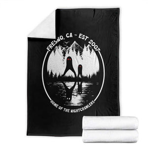 Home Of The Fresno Nightcrawlers Throw Blanket California Cryptid Hunter TS12 Black Print Your Wear
