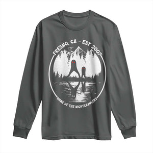 Home Of The Fresno Nightcrawlers Long Sleeve Shirt California Cryptid Hunter TS12 Dark Heather Print Your Wear