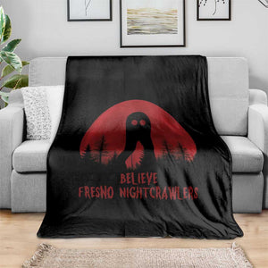 Believe In Fresno Nightcrawlers Throw Blanket California Cryptid Hunter Gift TS12 Print Your Wear