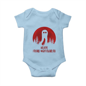 Believe In Fresno Nightcrawlers Baby Onesie California Cryptid Hunter Gift TS12 Light Blue Print Your Wear