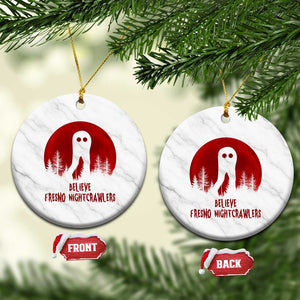 Believe In Fresno Nightcrawlers Ceramic Ornament California Cryptid Hunter Gift TS12 1pc White Marble Print Your Wear
