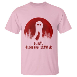Believe In Fresno Nightcrawlers T Shirt California Cryptid Hunter Gift TS12 Light Pink Print Your Wear