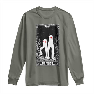 Funny Tarot Card Graphic Fresno Nightcrawlers Lover Long Sleeve Shirt Cryptid Gift TS12 Military Green Print Your Wear