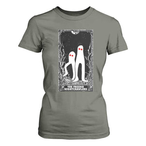 Funny Tarot Card Graphic Fresno Nightcrawlers Lover T Shirt For Women Cryptid Gift TS12 Military Green Print Your Wear