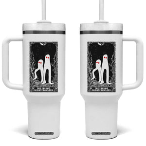Funny Tarot Card Graphic Fresno Nightcrawlers Lover Tumbler With Handle Cryptid Gift TS12 One Size: 40 oz White Print Your Wear