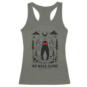 We Walk Alone Fresno Nightcrawler Racerback Tank Top California Cryptid Hunter TS12 Military Green Print Your Wear