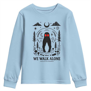 We Walk Alone Fresno Nightcrawler Youth Sweatshirt California Cryptid Hunter TS12 Light Blue Print Your Wear